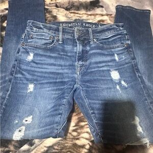 American Eagle Outfitters Men’s Distressed Blue Jeans